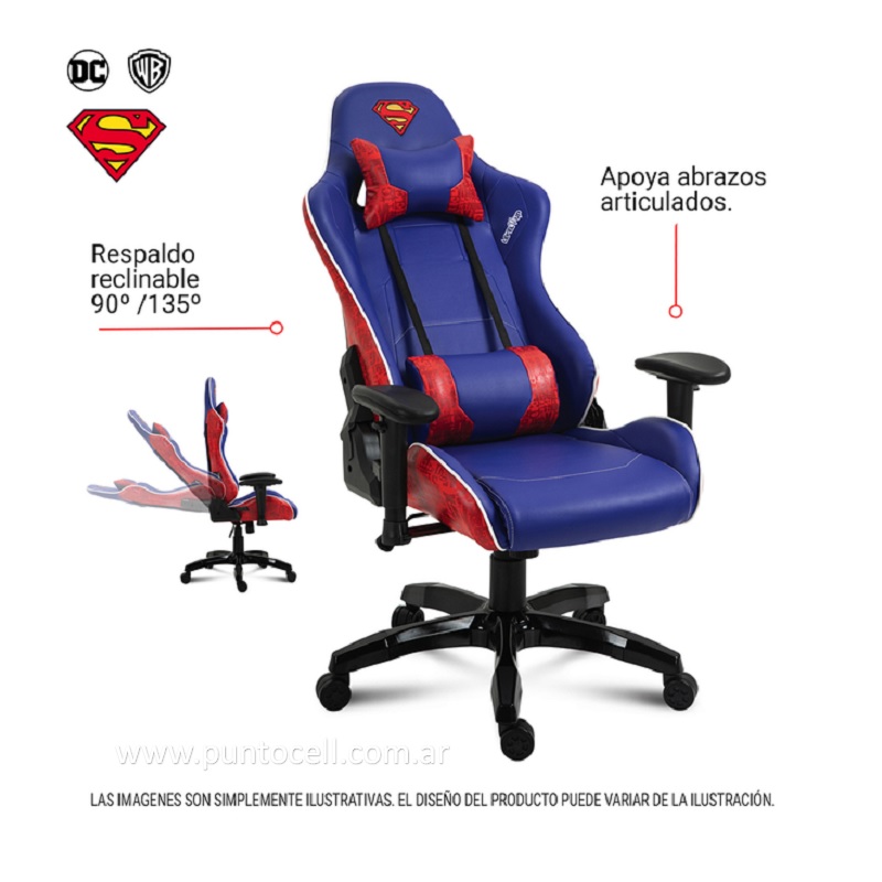 SILLA GAMER LEVEL UP DC COMICS SUPERMAN