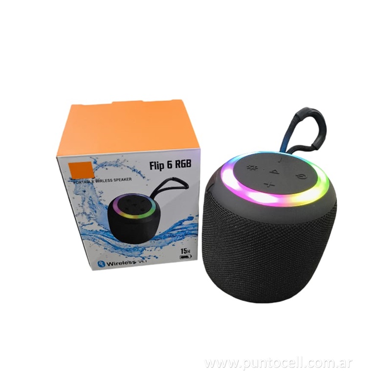 PARLANTE PORTATIL BLUETOOTH FLIP 6 RGB 3" - 5W