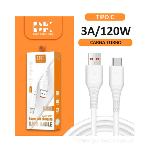 CABLE USB DK-31 TIPO C 3A / 120W _ 1M