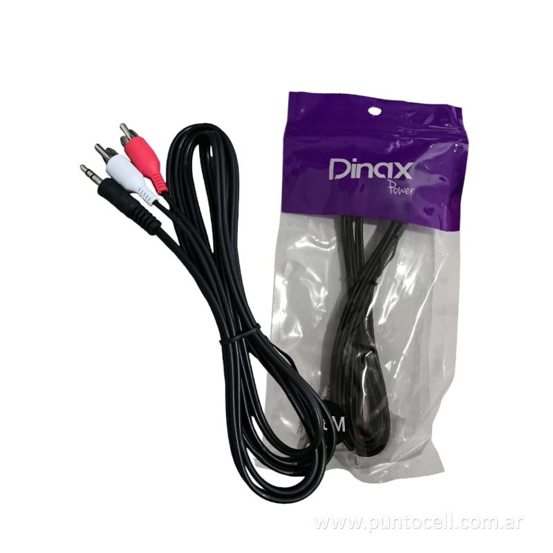 CABLE AUDIO DINAX 3.5 a 2 RCA 1.8M (DXPLURCA18)