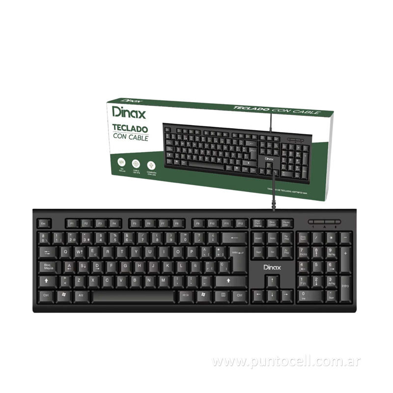 TECLADO DINAX DX-TEC135 C/ CABLE USB