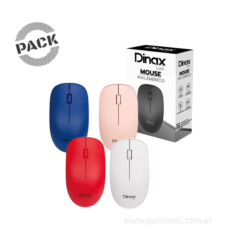 PACK x 5uni - MOUSE INALAMBRICO DINAX (DX-MOU24)