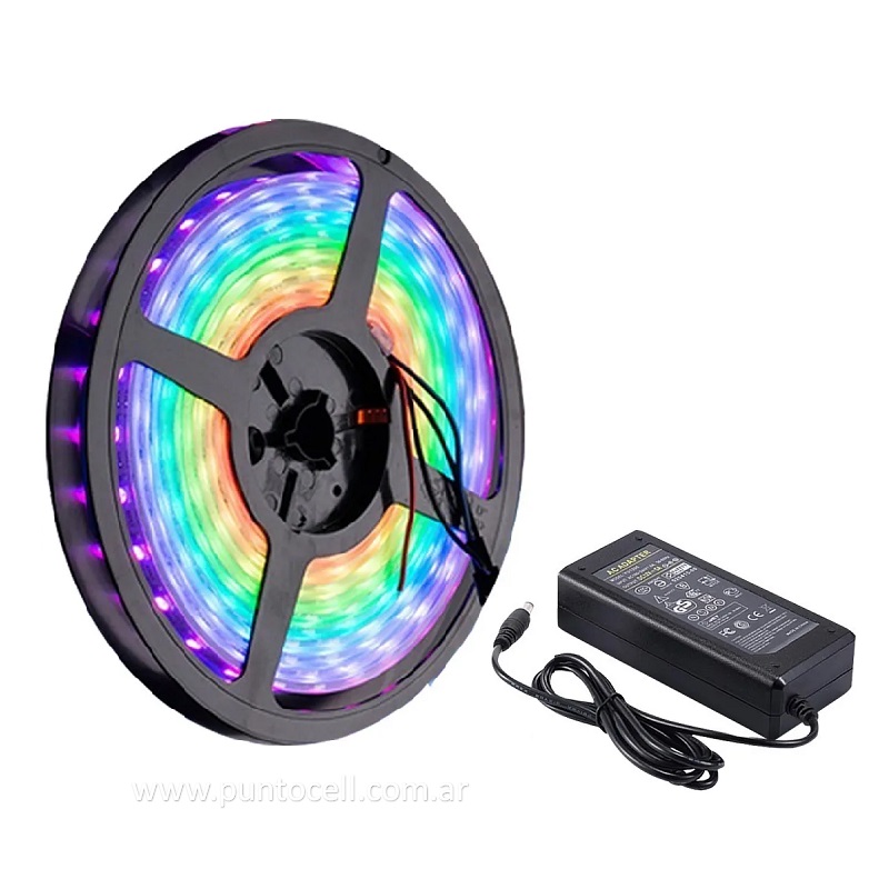 TIRA LED 5 METROS MULTICOLOR RGB C/ CONTROL