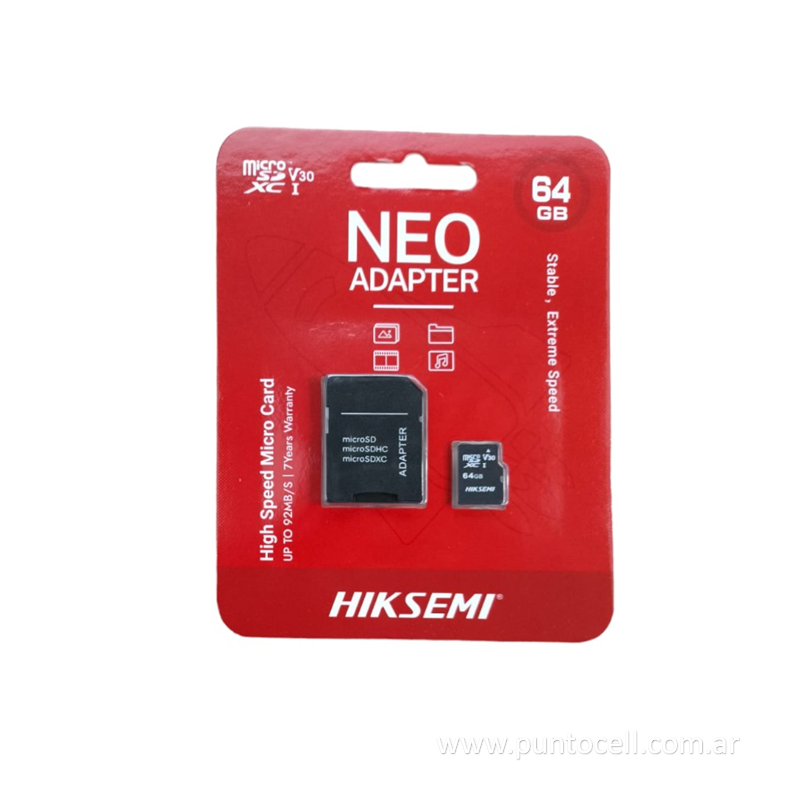 MEMORIA HIKVISION - HIKSEMI SD 64GB CASE 10