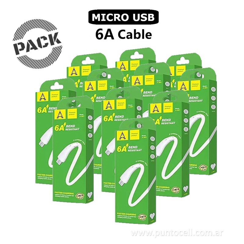 PACK x 20 - CABLES USB DK A-001 MICRO USB