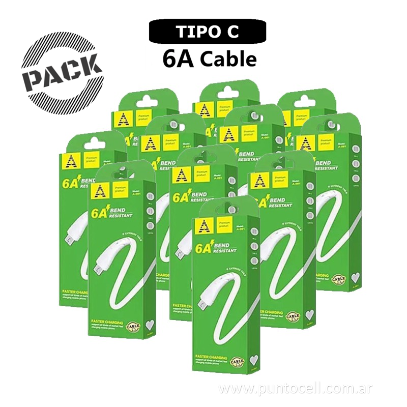 PACK x 20 - CABLES USB DK A-001 TIPO C