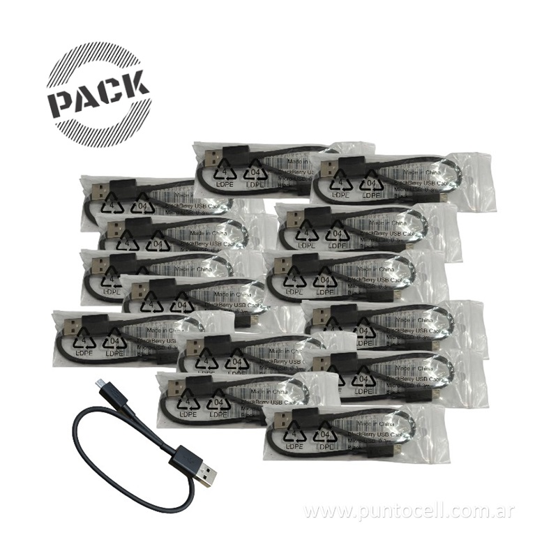 PACK x 20 - CABLES USB BLACKBERRY MICRO USB - ORIGINAL