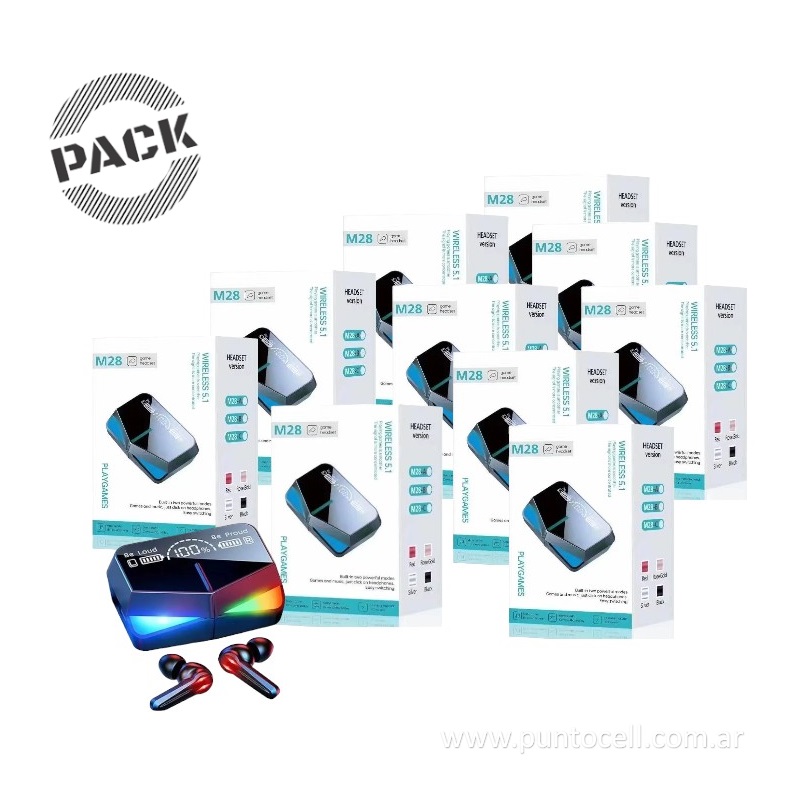 PACK x 10 - AURICULARES  BLUETOOTH M28