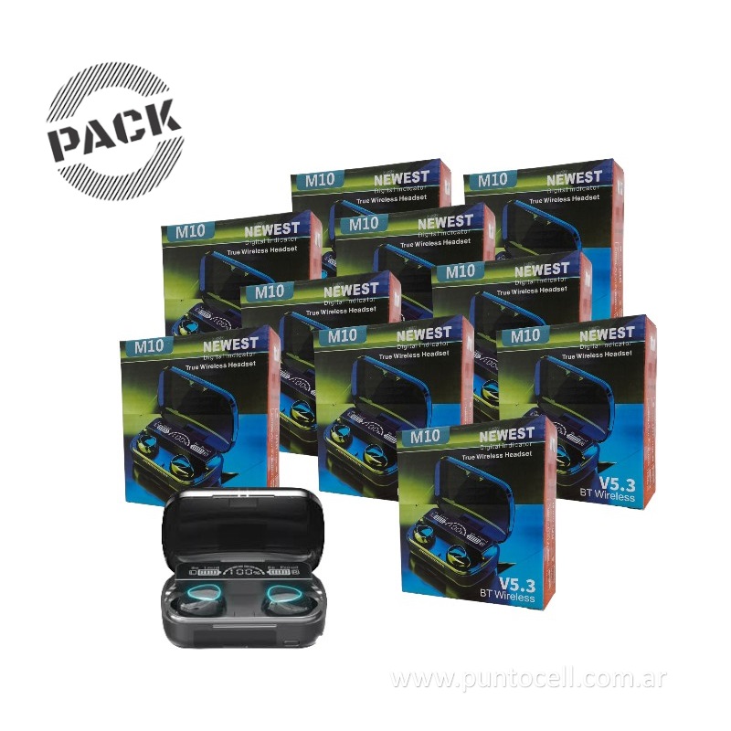 PACK x 10 - AURICULARES  BLUETOOTH M10