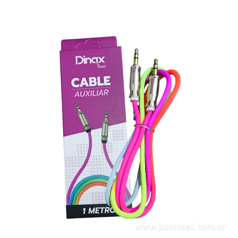 CABLE AUDIO DINAX 3.5 MULTICOLOR 1M (DX-CABAUX)