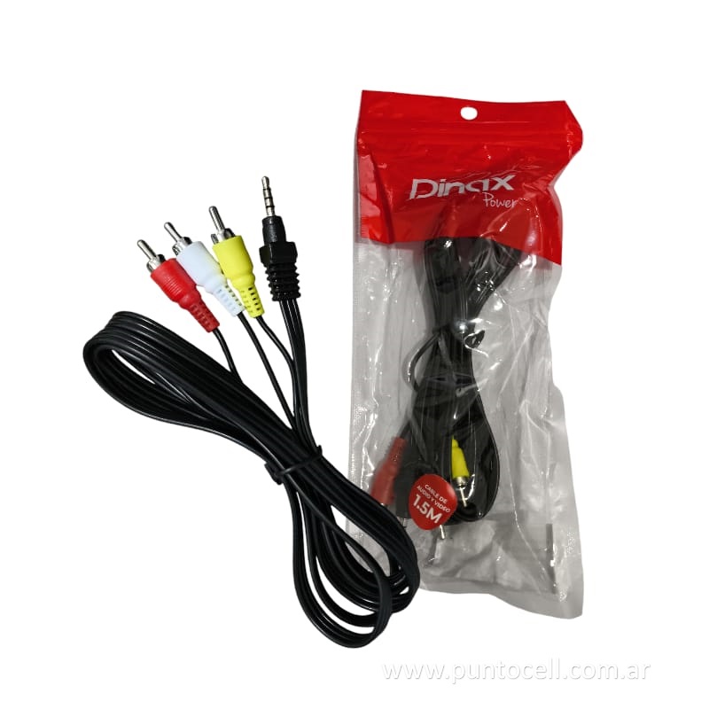 CABLE AUDIO DINAX 3.5 a 3 RCA 1.5M (DX-35RCA15)