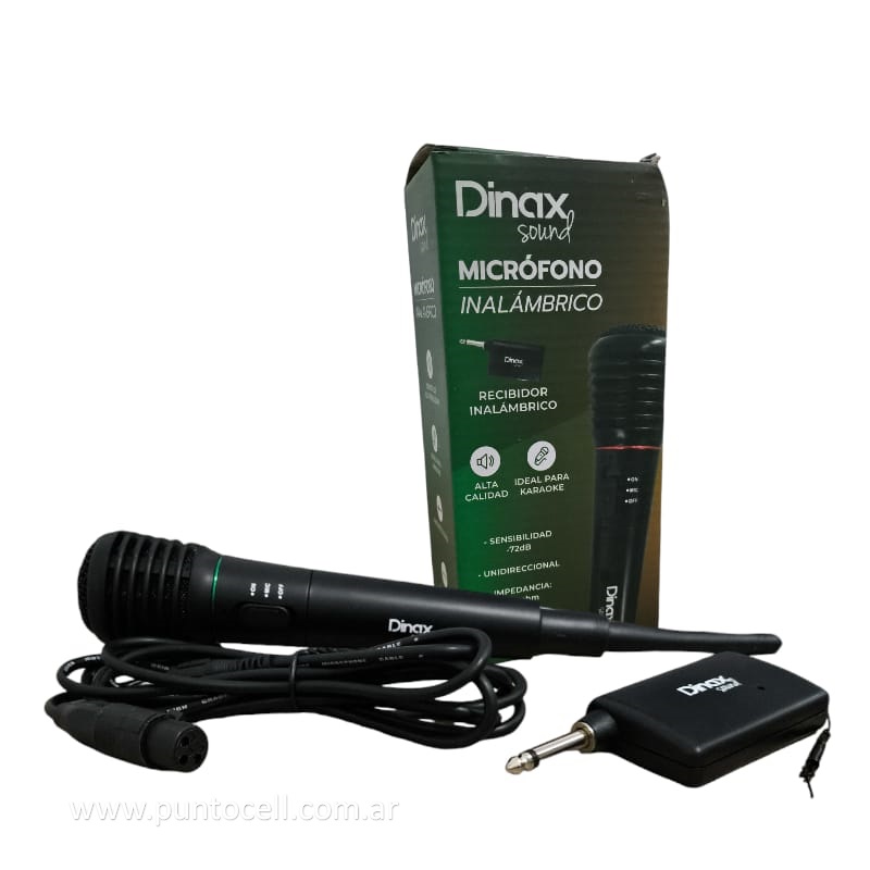 MICROFONO DINAX INALÁMBRICO Y CABLE (DX-MICIN37)