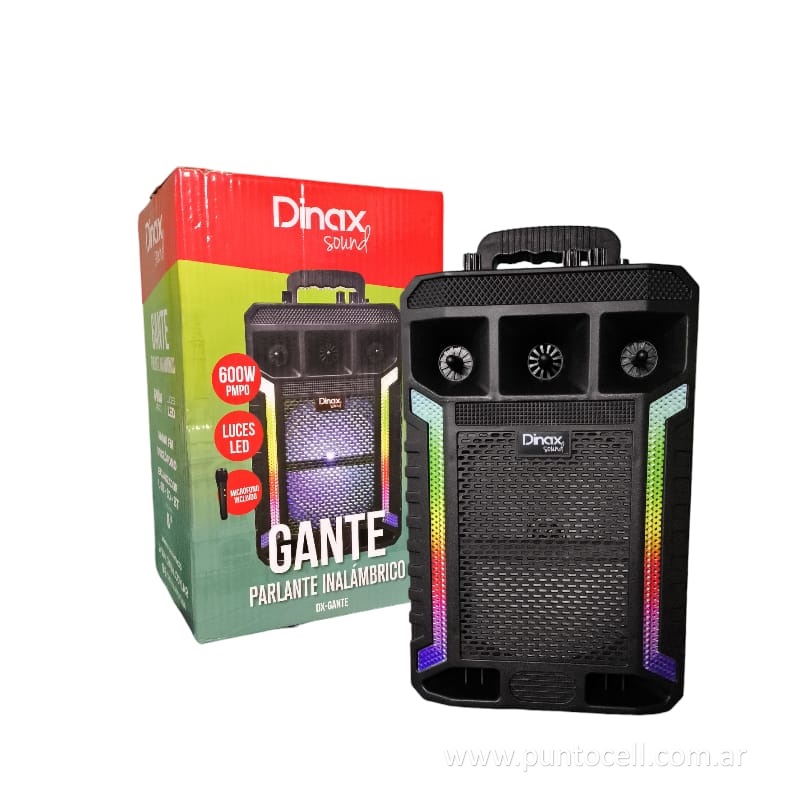 PARLANTE PORTATIL BLUETOOTH DINAX 8" GANTE (DXGANTE)