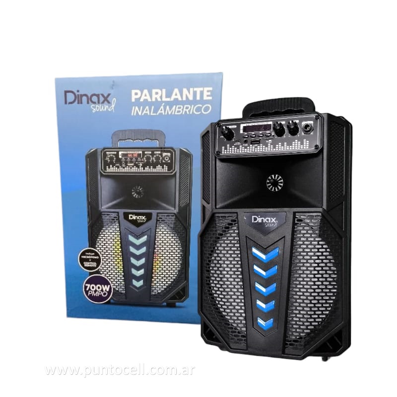 PARLANTE PORTATIL BLUETOOTH DINAX 8" DX4PAR15W2 (700W)