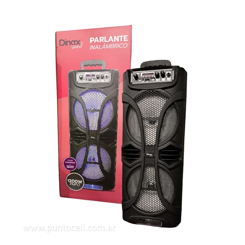 PARLANTE PORTATIL BLUETOOTH DINAX 8" x2 DX4PAR20W1