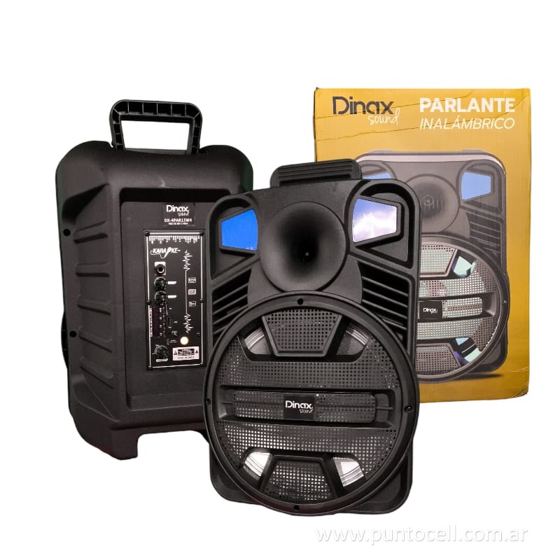 PARLANTE PORTATIL BLUETOOTH DINAX 12" C/MICROFONO DX4PAR15W4