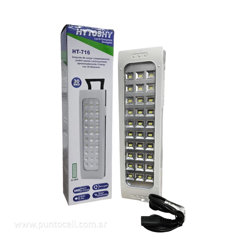 LUZ DE EMERGENCIA 30 LED RECARGABLE (LZ-GGHG716)