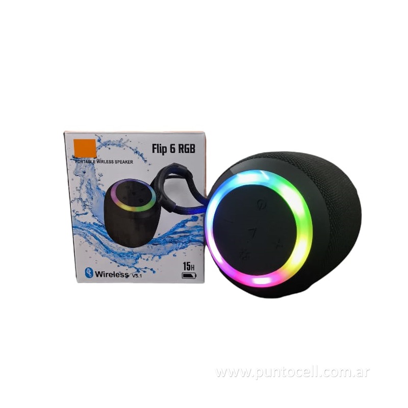 PARLANTE PORTATIL BLUETOOTH FLIP 6 RGB 3" - 5W