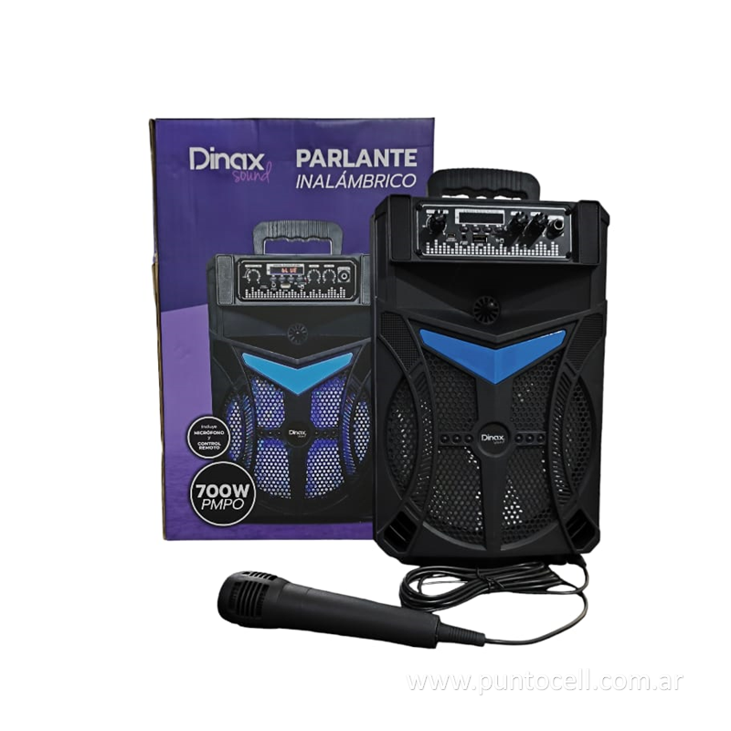 PARLANTE PORTATIL BLUETOOTH DINAX 8" DX4PAR15W1 (700W)