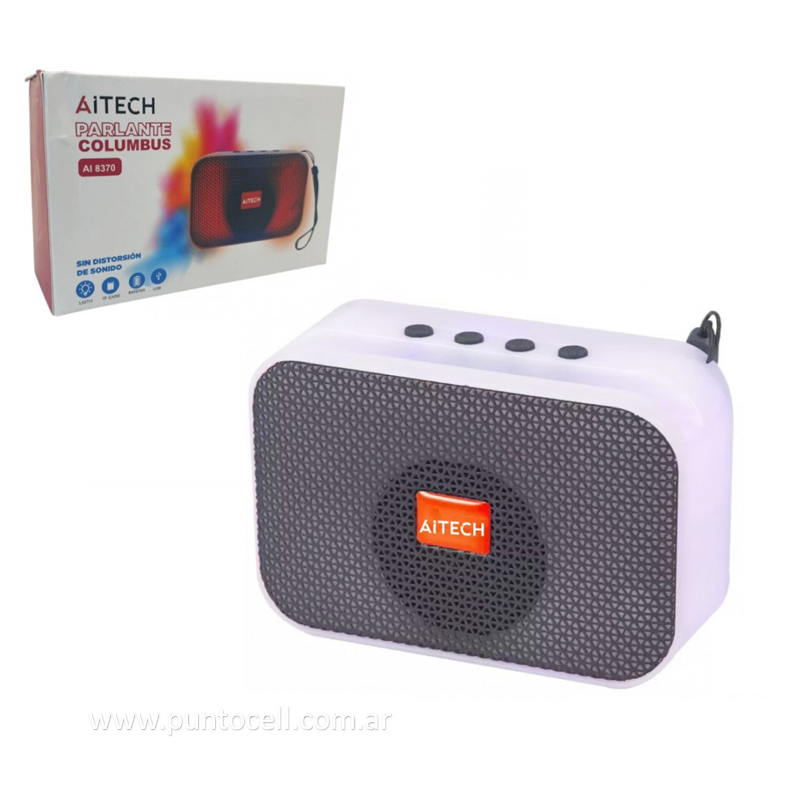 PARLANTE PORTATIL BLUETOOTH AITECH COLUMBUS (A1 8370)