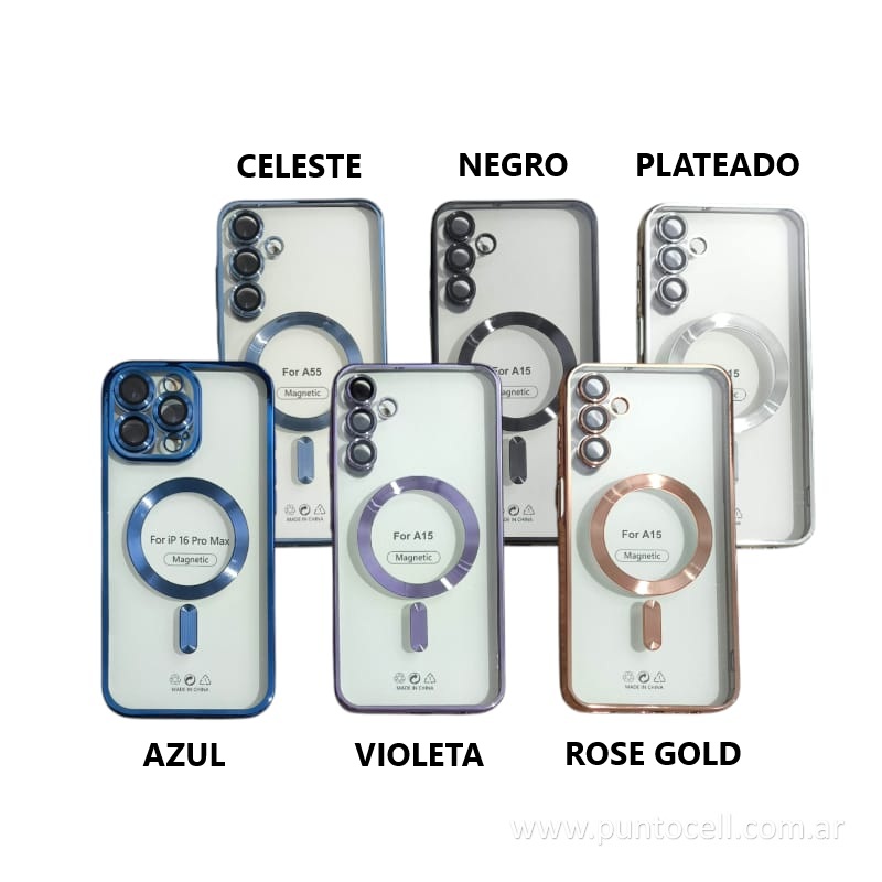 FUNDA MAGNETICA MAGSAFE C/ PROTECTOR DE CAMARA IPHONE 15