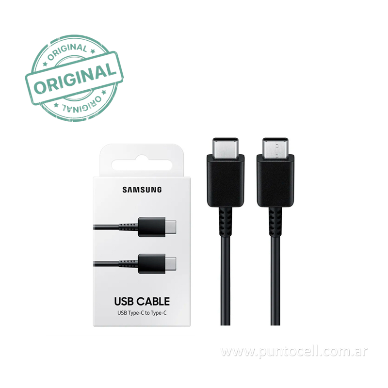 CABLE USB SAMSUNG TIPO C a TIPO C 1.8M 3A 60W - (ORIGINAL)