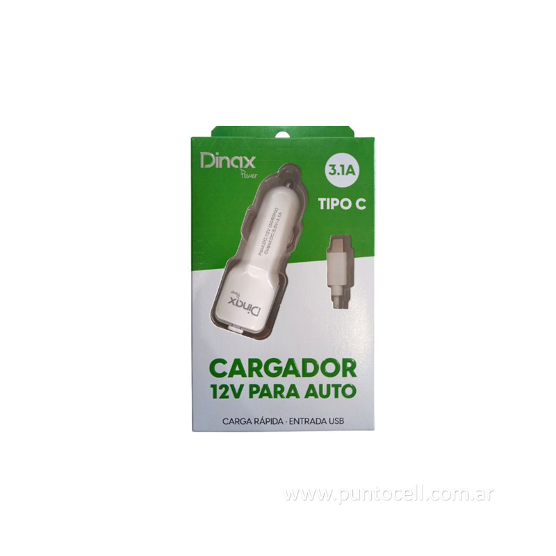 CARGADOR 12V DINAX 3.1 TIPO C + USB
