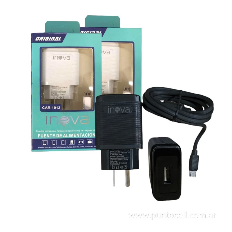 CARGADOR 220V INOVA CAR-1012 2.1A MICRO USB + USB