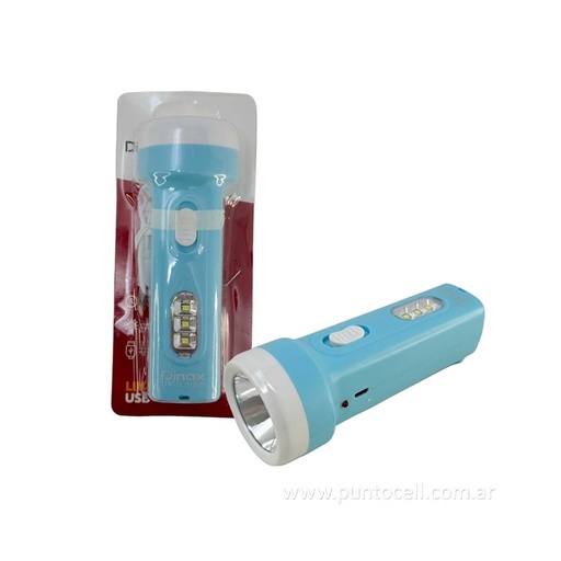 [104355] LINTERNA DINAX USB RECARGABLE (DX-1LIN200)