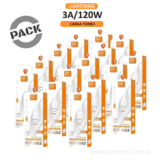 [105124] PACK x 50 - CABLES USB DK-31 LIGHTNING 3A / 120W _ 1M