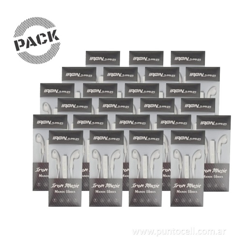 [105221] PACK x 50 - AURICULARES IN EAR IRON MUSIC (AC3074)