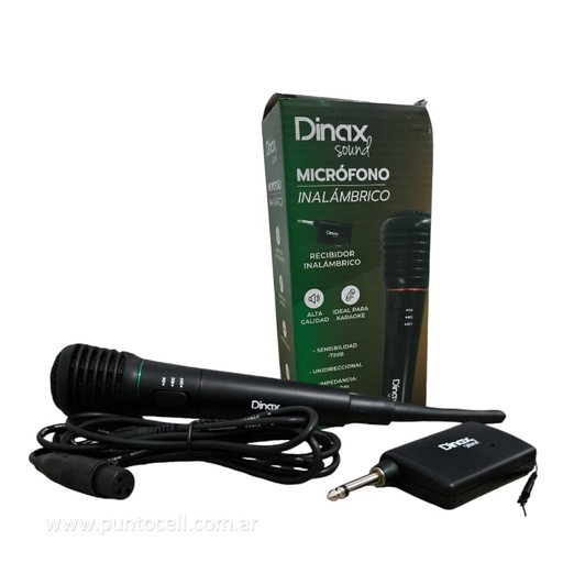 [105229] MICROFONO DINAX INALÁMBRICO Y CABLE (DX-MICIN37)