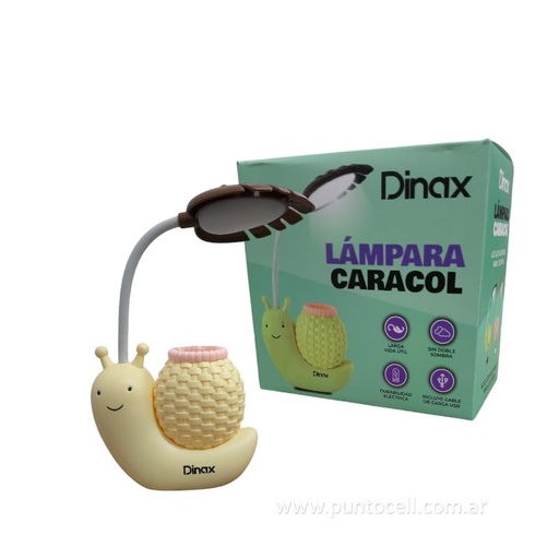 [105236] LAMPARA LED ESCRITORIO DINAX CARACOL (DX-LAMPCAR)