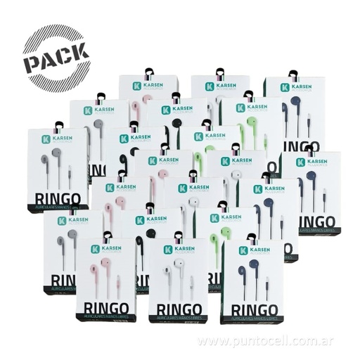 [105379] PACK x 50 - AURICULARES IN EAR KARSEN RINGO