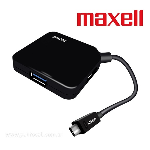 [12808] ADAPTADOR HUB MAXELL USB TIPO C 3.1