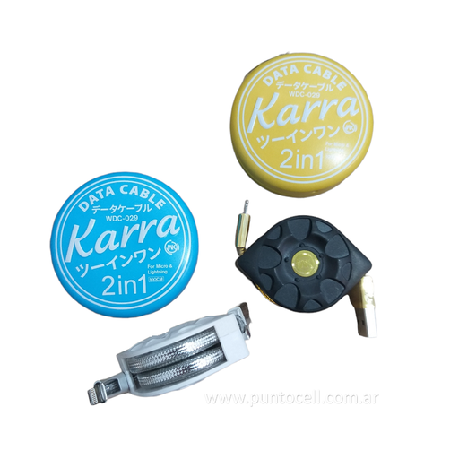 [10141] CABLE USB WK KARRA 2 EN 1 IPHONE / MICRO USB