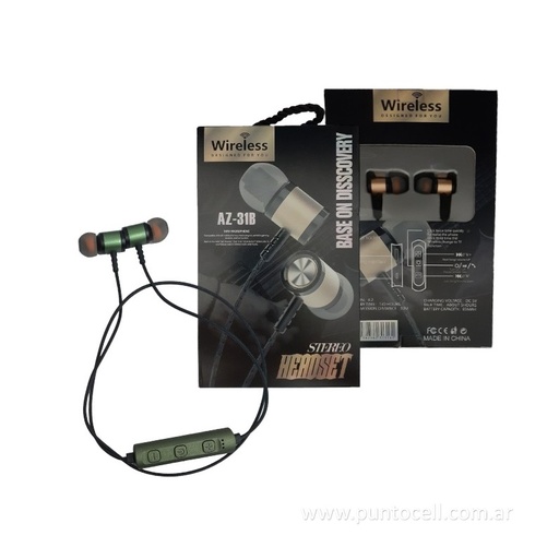 [11734] AURICULAR BLUETOOTH AZ-31B PREMIUM