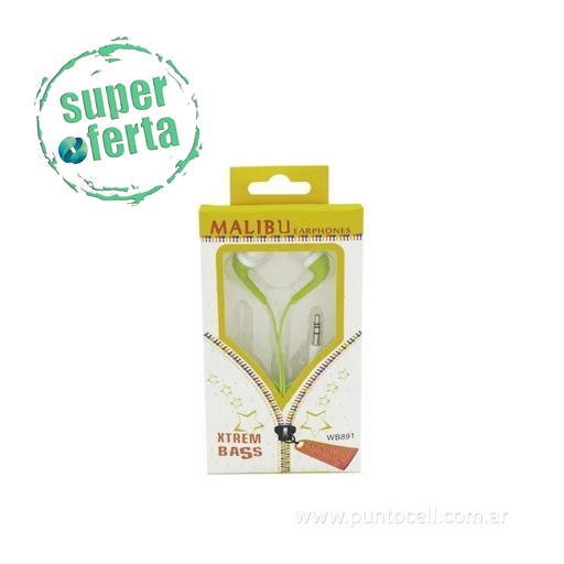 [8104] AURICULAR IN EAR MALIBU WB891 / WB888  s/MICROFONO