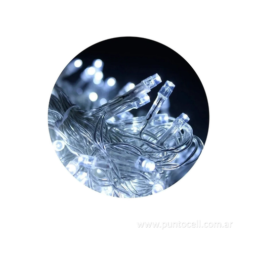 [9500] GUIRNALDA LUCES NAVIDAD 100 LED BLANCO FRIO ARROZ