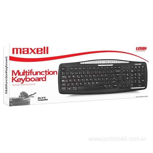 TECLADO MAXELL MULTIFUNCION KB-100 C/ CABLE USB