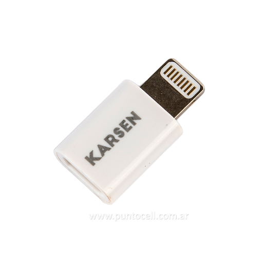 [14659] ADAPTADOR KARSEN MICRO USB A LIGHTNING