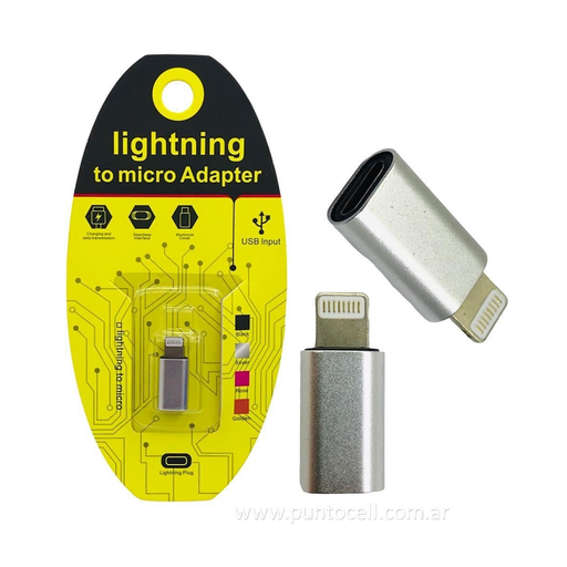 [12259] ADAPTADOR MICRO USB A LIGHTNING IPHONE