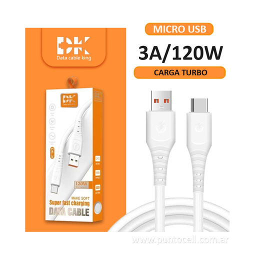 [101320] CABLE USB DK-31 MICRO USB 3A / 120W _ 1M